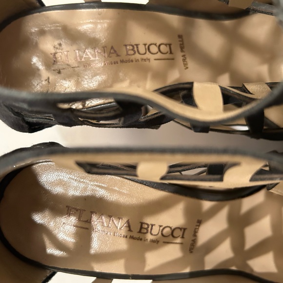 Eliana Bucci Charcoal Gray Suede Cage Zip Back Peep-toe Heels Size EU 39 - Picture 7 of 10